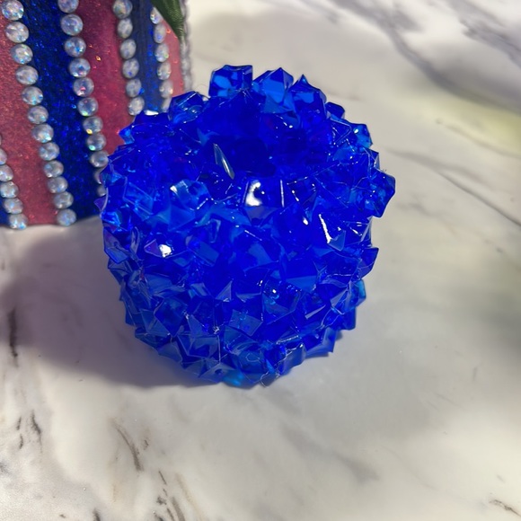 Flower arrangement Blue & Pink & Glacier Tea light Set - Picture 4 of 9